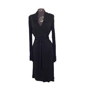 Diane Von Furstenberg Black Wrap Dress